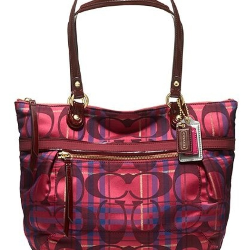 Coach Poppy Tartan Small Bag